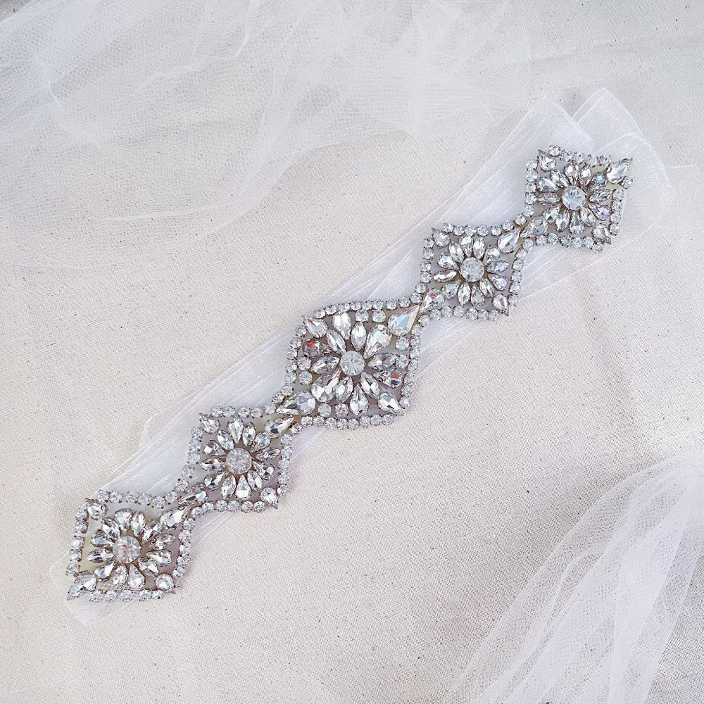 "Sentiment" Gold Diamond Sash